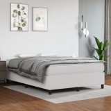 vidaXL Fehér műbőr rugós ágy matraccal 140 x 200 cm