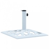 vidaXL Fehér öntöttvas napernyőtalp 12 kg 49 cm