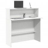 vidaXL Fehér, rétegelt fa recepciós asztal 100 x 50 x 103,5 cm