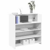 vidaXL Fehér, rétegelt fa recepciós asztal 100 x 50 x 103,5 cm