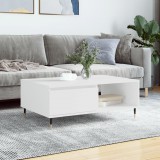 vidaXL Fehér szerelt fa dohányzóasztal 90 x 60 x 35 cm