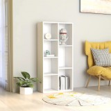 vidaXL Fehér szerelt fa könyvszekrény 50 x 25 x 106 cm