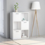 vidaXL Fehér szerelt fa tárolószekrény 60 x 29,5 x 90 cm