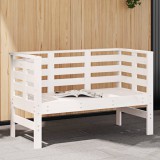 vidaXL Fehér tömör fenyőfa kerti pad 111,5 x 53 x 71 cm
