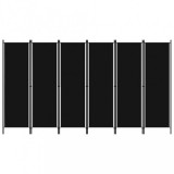 vidaXL Fekete 6 paneles paraván 300 x 180 cm