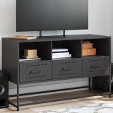 vidaXL Fekete acél TV-szekrény 100,5x39x60,5 cm