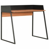 vidaXL Fekete és barna íróasztal 90 x 60 x 88 cm