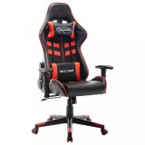 vidaXL Fekete és piros műbőr gamer szék