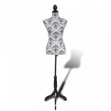 vidaXL Fekete-fehér női próbababa mellszobor