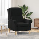 vidaXL Fekete Karosszék Fekete Szövet, Fa Standard Ergonomikus