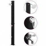 vidaXL Fekete kültéri szolárzuhany zuhanyfejjel és csappal 35 l