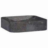vidaXL Fekete márvány mosdókagyló 40 x 40 x 10 cm