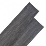 vidaXL Fekete nem öntapadó pvc padlóburkoló lapok 3 mm 4,46 m²