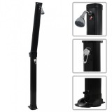 vidaXL Fekete összecsukható napkollektoros zuhanyzó 214 cm 23 l