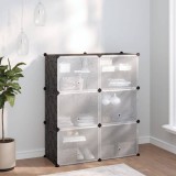 vidaXL Fekete polipropilén cipőtartó 84,5 x 31 x 93,5 cm