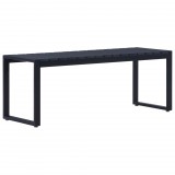 vidaXL Fekete polisztirol lemez kerti pad 120,5 cm