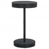 vidaXL Fekete polyrattan kerti asztal 60,5 x 106 cm