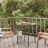 vidaXL Fekete polyrattan teázóasztal 45 cm