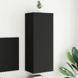 vidaXL Fekete szerelt fa fali TV-szekrény 40,5 x 30 x 102 cm