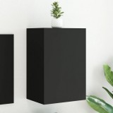 vidaXL Fekete szerelt fa fali TV-szekrény 40,5 x 30 x 60 cm