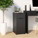 vidaXL Fekete szerelt fa íróasztal szekrény 33,5x50x75 cm