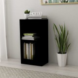 vidaXL Fekete szerelt fa könyvszekrény 40x24x75 cm