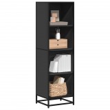 vidaXL Fekete szerelt fa könyvszekrény 40x35x139 cm