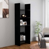 vidaXL Fekete szerelt fa könyvszekrény 60 x 35 x 180 cm