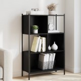 vidaXL Fekete szerelt fa könyvszekrény 72x28x109 cm