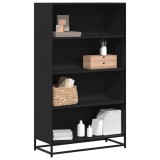 vidaXL Fekete szerelt fa könyvszekrény 80,5 x 35 x 139 cm