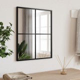 vidaXL Fekete téglalap alakú vas fali tükör 40 x 50 cm