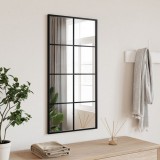 vidaXL Fekete téglalap alakú vas fali tükör 40 x 80 cm