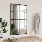 vidaXL Fekete téglalap alakú vas fali tükör 50 x 80 cm