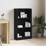 vidaXL Fekete tölgy szerelt fa könyvespolc 60x24x109 cm