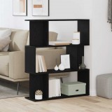 vidaXL Fekete tölgy szerelt fa könyvespolc 80x24x96 cm