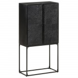 vidaXL fekete tömör akácfa és mangófa tálalószekrény 60 x 30 x 120 cm