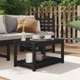vidaXL Fekete tömör fenyőfa kerti asztal 82,5 x 50,5 x 45 cm