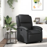 vidaXL Fekete valódi bőr relaxfotel