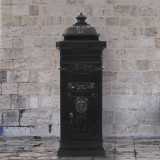 vidaXL Fekete, vintage, rozsdamentes alumínium álló postaláda