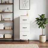 vidaXL Fiókos szekrény Magasfényű Fehér 33 x 34,5 x 89,5 cm Szerelt Fa