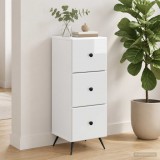 vidaXL Fiókos szekrény Magasfényű Fehér 33 x 34,5 x 90 cm Szerelt Fa