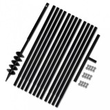 vidaXL Föld fúró 100 mm fogantyú hosszabbító csö 13 m acél