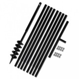 vidaXL Föld fúró 100 mm fogantyú hosszabbító csö 9 m acél