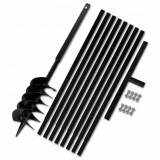 vidaXL Föld fúró 150 mm fogantyú hosszabbító csö 9 m acél