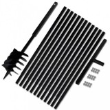 vidaXL Föld fúró 180 mm fogantyú hosszabbító csö 13 m acél