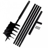 vidaXL Föld fúró 200 mm fogantyú hosszabbító csö 5m acél