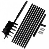 vidaXL Föld fúró 200 mm fogantyú hosszabbító csö 9 m acél