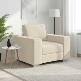 vidaXL Fotel Bézs 100 cm Lábbal kevert anyag