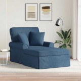 vidaXL Fotel Loungba Szoknyával 3 db Kék szövet 91 x 157 x 91 cm