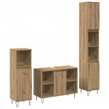 vidaXL Fürdőszoba bútor szett 3 db Artisan tölgy 30 x 30 x 180 cm